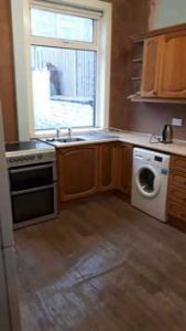 Replastered kitchen